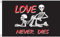 The Flag Wholesaler Petit Drapeau Squelette Fantaisie Love Never Dies 0,9 x 0,6 m