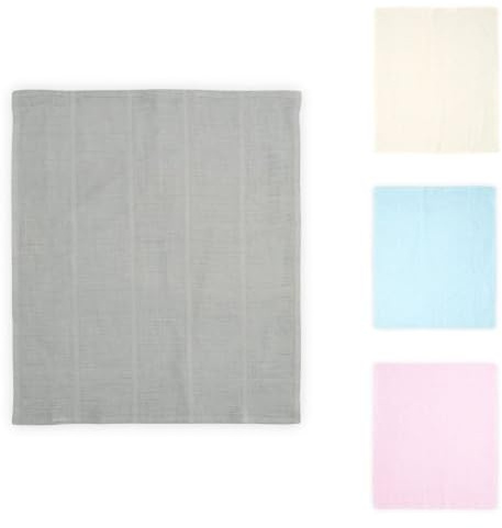 Lorelli Babydecke, Kuscheldecke Baumwolle, Größe 75 x 100 cm, ab Geburt, Farbe:grau