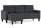 Confort24 Fox Sofa Chaiselongue Ecksofa 3-Sitzer, wendbar rechts oder Links (Dunkelgrau)