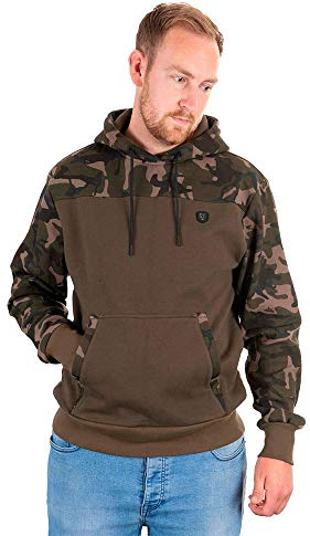 Fox Khaki/Camo Hoody - Angelpullover, Größe:M