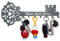 SirHoldeer Schlüsselbrett Modern, Skelettschlüssel, Home Sweet Home Schlüsselhaken, Schlüsselhalter Wand, Schlüsselaufhänger mit 7 Haken, Schlüsselboard Grau, Wanddeko Flur, Metall Deko