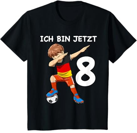 8. Geburtstag Fußball Deutschland - 8 Jahre Junge Geschenk T-Shirt
