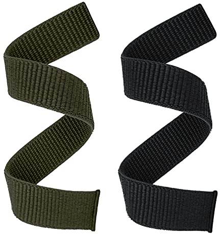 YOOSIDE 26mm Loop Nylon Armband für Garmin Fenix 8 51mm / epix Pro 51mm / Fenix 7X /6X /5X, Ultraleichtes Schnell Trocknen Schleife Waschbar Uhrenarmband für Enduro/Instinct 3 50mm/2X (Schwarz Grün)
