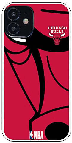 Personalaizer Schutzhülle für iPhone 12 Mini, Basketball-Design, NBA Chicago Bulls, Silikonhülle, flexibel, transparent