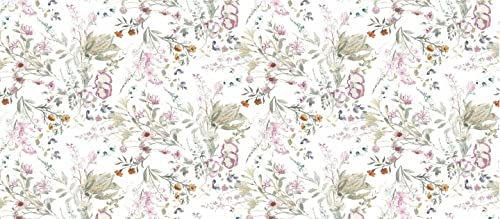 d-c-fix Wachstuchtischdecke PVC-free Whisper Flower - abwaschbar wasserdicht - In- & Outdoor - Wachstuch Plastik-Tischdecke Wachstischdecke Tischtuch - 140 cm rund