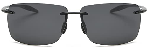 MIRYEA Gafas de sol deportivas polarizadas sin montura para hombres y mujeres, para conducir, correr, pescar, golf, lentes de espejo