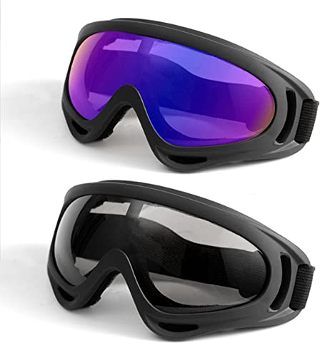 Anti Fog UV Motorradbrillen, Schneebrille zum Skifahren, Anti Fog Skibrillen Verspiegelt, Ski Schibrille, Skibrille für Herren Damen Jugend, für Die Tägliche Freizeit, Skifahren, Surfen (Bunt, Grau)