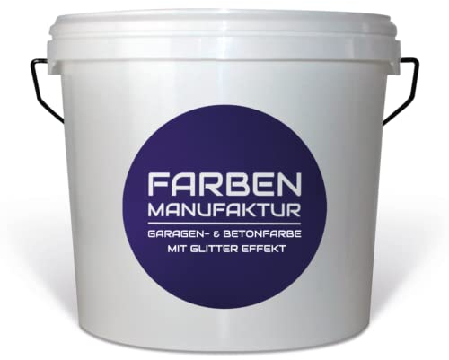Farben Manufaktur Garagenbodenfarbe mit Silber Glitzer Betonfarbe Kellerfarbe Fußbodenfarbe Glitzerfarbe 1/2/5L, Größe: 5L, Farbe: helles anthrazit