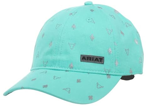 ARIAT Damen Kaktus Bull Skull Cap, Türkis, türkis, Einheitsgröße
