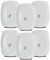 JUANIO Set de table, service de 6 assiettes, plat de service rectangulaire en verre - Longueur 28 x Profondeur 20 cm