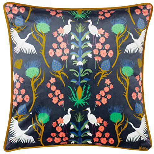 Kate Merrit Herons Blue Square Feather Filled Cushion