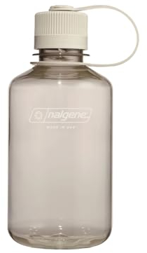 Nalgene Sustain Tritan Bouteille d'eau sans BPA fabriquée avec un matériau dérivé de 50% de déchets plastiques, 473 ml, bouche étroite, coton