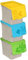 Tradineur - Pack de 3 contenedores apilables, polipropileno, cubos de basura, almacenamiento de residuos, fácil apertura, reciclaje (Papel, plástico y vidrio, 27 litros, 31,5 x 29,5 cm x 39,5 cm)