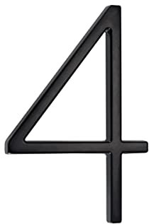 Numéros de maison flottants de 12.5 cm/6in de hauteur - Numéros de porte noirs - Grand numéro de porte - Panneaux de maison(4)