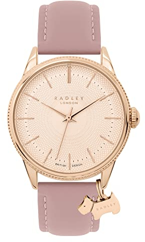 RADLEY Lewis Lane RY21602 Damen-Armbanduhr mit Münzenrand, Vintage-Stil, Rosa, Pink - Vintage Pink