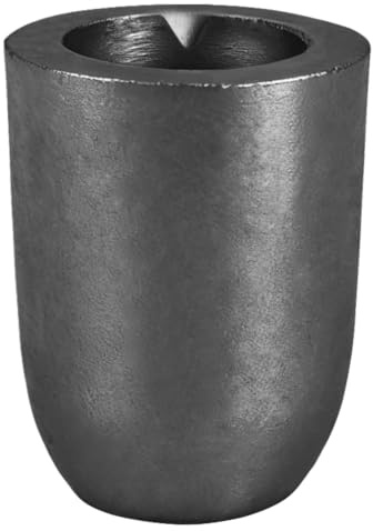 lormuzi #1-1,3 kg grafitdegel med pip för metallsmältning | Kiselkarbid-degel för smältning, gjutning av aluminium, guld, silver, koppar och mässing, värmebeständig upp till 1 800 °C