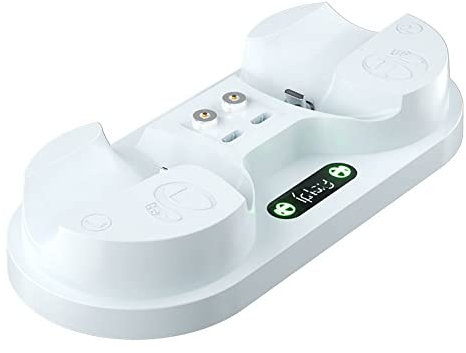 THLMT Stazione di Ricarica Compatibile per PS5 VR2/PSVR2, VR Maniglia Dock di Ricarica Controller Supporto di Ricarica Gamepad Joystick Base Caricatore con Display a LED