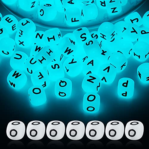 BEEFLYING Würfel Buchstabe Silikonperlen Leuchtwürfel, O 20 Stück