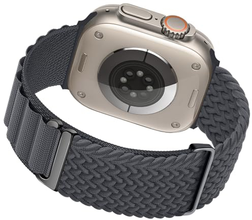 Cinturino Apple Watch Ultra 49mm Alpine Loop Nylon, Doppio Tessile Stretch Nylon Titanio GHook Sport Cinturini per Apple Watch 49mm 46mm 45mm 44mm 42mm iWatch Series 10 9 8 7 6 SE 5 4 3 2 1