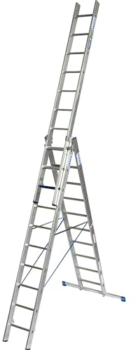 KRAUSE | Profi-Vielzweckleiter STABILO + S | 3-teilig | Stufen/Sprossen-Kombination | 3 x 10 Stufen/Sprossen
