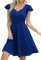 Missufe Herzausschnitt Elegant A-Linie Cocktailkleid Damen Vintage Minikleid Kurz Kleider (Königsblau, Mittel)