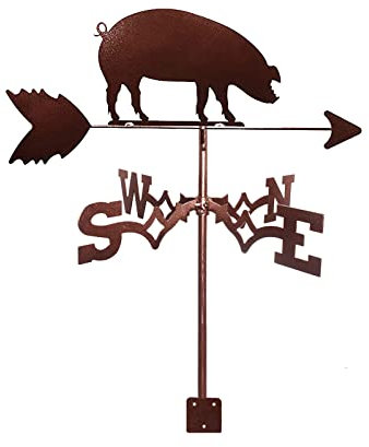Wetterfahne mit Hahn Kreuzfahrtschiff Schwein Ornament Dachhalterung Wetterfahne Windrichtungsanzeige Gartenstecker Windfahne des Hofes Eisen Kunst Messwerkzeug Hof Einfache Verwendung