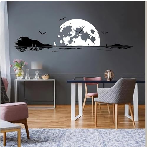 Wandtattoo Mond Meer Wandtattoo Zimmer Wandtattoo, schwarz weiß, 80 cm breit x 23 cm hoch