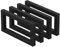 Mordx Lot de 4 Supports pour Console Murale, Supports pour étagères, Supports de Console pour Lavabo, Porte étagère, Porte Serviettes (Noir, 30 cm)