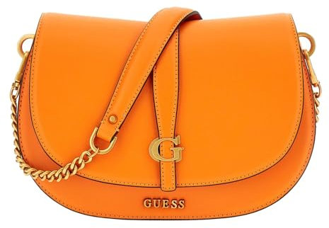 GUESS Kuba Tri Compartment Flap Shoulder Bag Tangerine