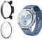 Holilo 2 Stück Hülle Mit Gehärtetes Glas Displayschutz für Huawei Watch GT 5 46mm/GT5 46mm Rundum Schutzhülle,Vollständige Abdeckung Schutzhülle Ultradünne Kratzfest Schutz Case-Schwarz+Transparent