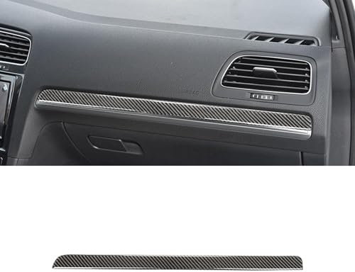 Carbonfaser Interior Schutz Abdeckung, Inner Sticker Ästhetische Dekoration für für VW GOLF 7 2014-2020, Auto Trim Tuning Accessoires (Handschuhfach)