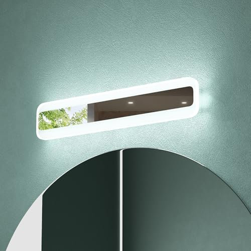 Mai & Mai Spiegelleuchte 40cm LED Badlampe | Spiegellampe, 3000K-6000K Badezimmer Lampe | 3 Farben Dimmbar Schminkleuchte Chrom 14W LumaRay