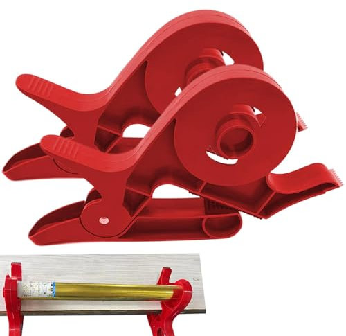 Klebebandhalter zum Einwickeln, Weihnachts-Geschenkpapier-Gadget, Klebebandabroller, 2 Stück Geschenkpapierklemmen, Wrap Buddies mit Klebebandabroller für Weihnachtsverpackungen