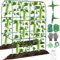 Gurken Rankgitter für Hochbeet 50 x 34 Zoll U-Form Garten Rankhilfe für Kletterpflanzen im Freien Metall Garten Gurken Bogen Rankhilfe Gurken Pflanzenstütze für Tomate, Erbse, Zucchini, Rankenblume