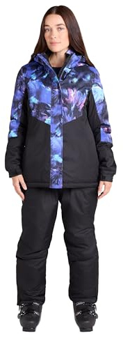 Mountain Warehouse Womens Ski Jacket & Pants Set - Padded Insulation, Snowskirt, Zipped pockets & Adjustable Hood - Best for Autumn, Winter, Outdoors & Travelling Bright Blue Women's Size 24