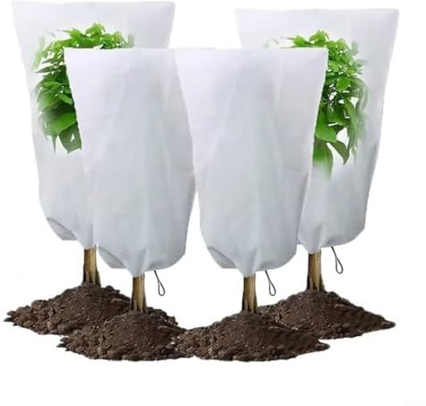 EpheyFIF Pflanzenabdeckung Winterschutz 200x240cm Frostsicher Vliesstoff Kältebeständige Frostschutzhaube für Topfpflanzen Olivenbäume Palmen Garten Terrasse (Weiß)