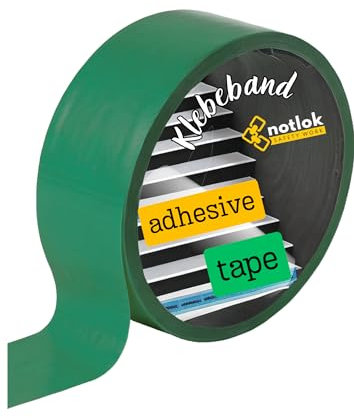 notlok Safety Work - Nastro adesivo segnaletico [Verde, 50mm x 33m] | Nastro di marcatura a pavimento per magazzini & industrie | Nastro segnaletico adesivo & removibile