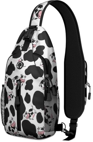Wakasui Crossbody-Rucksack, wasserdicht, verstellbarer Brustgurt, Rucksack für Outdoor, Wandern, Radfahren