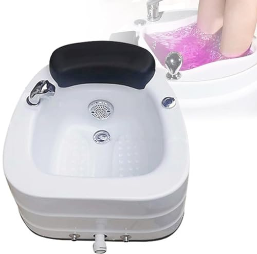 Tragbare Pediküre-Fuß-Spa-Badewanne, Pediküre-Schüssel, Fußbad, Fuß-Spa-Wanne, Pediküre-Badewanne, Acryl-Pediküre-Stuhl, Shampoo, Spüle, Spüle, Spa, Fußdusche, Waschsalon