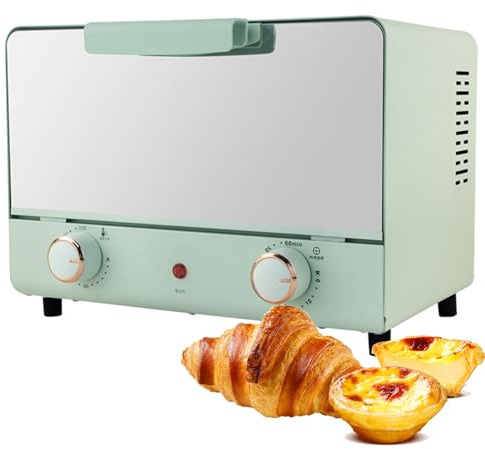 Mini Forno Elettrico, Forno A Convezione da 14 Litri, Forno Ad Alta Potenza da 1000 W, Forno con Doppio Strato di Cottura, Forno con Tubo Riscaldante A Forma di S