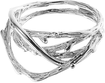 NOLITOY Adjustable Silver Bamboo Joint Open Finger Ring Personality Vintage Style for Women and Men Casual Wear
