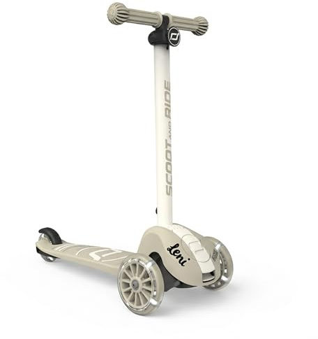 Scoot and Ride – Highwaykick 3S Personalisiert – klappbar & höhenverstellbar – mit LED-Rädern – für Kinder ab 3 Jahren für 96-130 cm