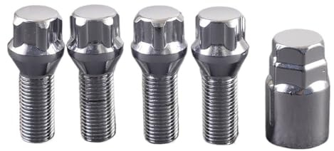DCXXAN Goujons de Roue, pour VW M14x1,5 à sièges Coniques, boulons antivol et écrous de Roue avec Adaptateur
