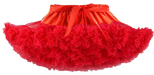 Discoball Girls Tutu Skirt Layered Ruffle Tulle Mini Ballet Skirt Princess Pettiskirt Ballet Dance Dress Daily Wear Costumes for 3-7 Years Girls Rainbow