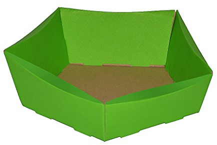 10 Stück Körbchen Petit aus Wellpappe,Osterkörbchen, Osternest, Geschenkkorb, Präsentkorb ostergrün (mini)