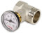 Heizungs- Thermometeranschluss mit Thermometer 1'' IG - 1'' AG, 0°C - 120°C