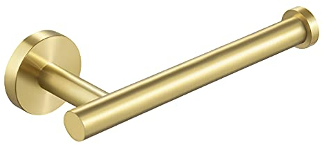 KES Toilettenpapierhalter Klorollenhalter WC Rollenhalter Klopapierhalter Edelstahl SUS304 Toilettenpapier Halter Gold Wandmontage Gebürstetes Gold, A2175S12-BZ