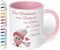 Lustige Weihnachtstasse „Ein Glühwein swei Glühweih Rei Lühwei“ - Eule - 330ml Keramik Kaffeebecher mit Spruch - Geschenk für Kollegen & Freunde zu Weihnachten, inner rose