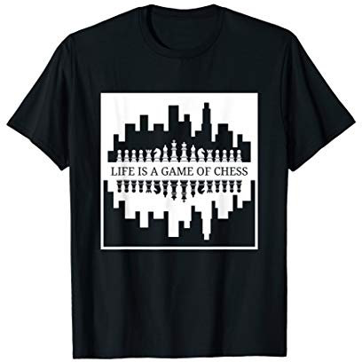 Lustige Schachspieler Geschenkidee mit Schachfiguren T-Shirt