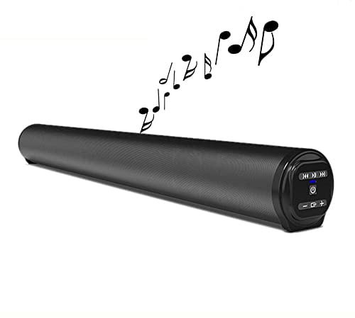 Diyeeni Soundbar Bluetooth 5.0 Portatile, 87,5-108 Altoparlanti FM con Antenna Radio Integrata, Supporto MP3, WMA, WAV, FLAC, Ape, TF, chiavetta USB, RCA, Jack da 3,5 mm Soundbar Stereo 3D